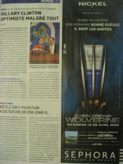 Wolverine utilise un gel après rasage