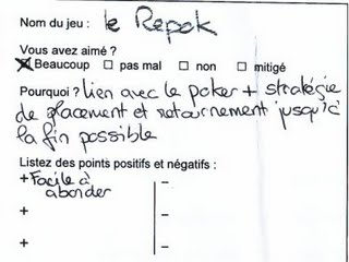 Un exemple de fiche de testeur