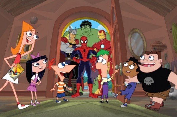 phineas-and-ferb- marvel disney avengers phineas-and-ferb- marvel disney avengers