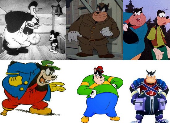 Les personnages de mickey mouse