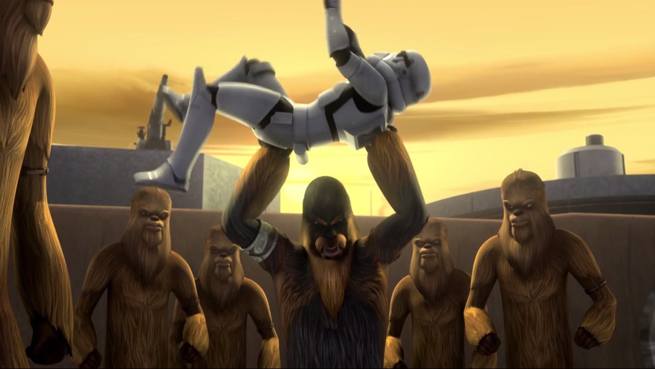 On a vu mieux en termes d'animation que les Wookies de Star Wars Rebels