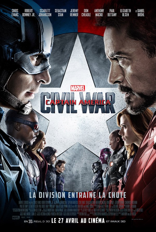 affiche captain america 3 civil war