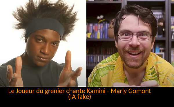 Frédéric Molas, aka Joueur du Grenier, aka JDG, chante Kamini.
Cela a été fait par une IA (Intelligence Artificielle).