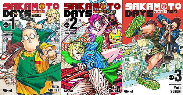 Sakamoto days manga couvertures glénat 1 2 3